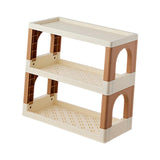 Maxbell Storage Rack Kitchen Decor Office Folding Dresser Top Desktop Desk Bookshelf 3 Layer