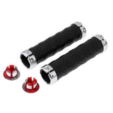 Maxbell Leather Bicycle Handlebar Grips 1Pair Mountain Bike Cycling Part Black - Aladdin Shoppers