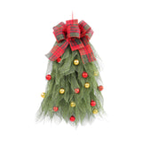 Christmas Artificial Swags for Front Door Teardrop Swag Wreath for Farmhouse