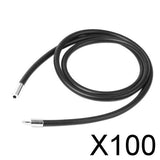 Maxbell 100xRubber Cord Rope Necklace Chain With Stainless Steel End Clasp 20 Inch