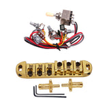 Maxbell 6 String Electric Guitar Bridge with Circuit Wiring for LP EPI Guitar