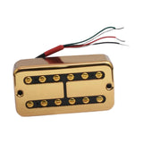 Maxbell Electric Guitar Bridge Pickup Guitar Parts Prewired Humbucking Bridge Pickup Gold 52mm