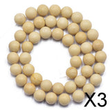 Maxbell 3x8mm Beige Cream Coral Round Loose Beads Strand 15.5 Inch