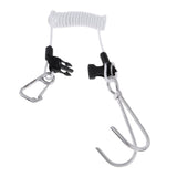 Maxbell Maxbell Scuba Diving Stainless Steel Dual Reef Hooks w/Spiral Coil Lanyard White