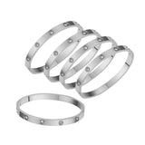 5Pcs Bangle Bracelet Wrist Cuff Bracelet for Thanksgiving Engagement Wedding White