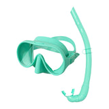 Maxbell Snorkel Set Wide View Diving Mask Adults Snorkeling Gear for Diving Swimming Green