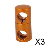 Maxbell 3x1pc Gold Aluminium Alloy Outdoor Camping Tent Pole Connector Buckle