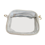 Maxbell Cross Body Bag Lightweight Elegant Clear Purse for Commuting Shopping Street White