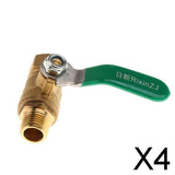 Maxbell 4xFemale x Male-1/4 BSP Thread Full Port Brass Ball Valve Shut Off Switch