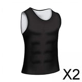 Maxbell 2xMens Waist Trainer Vest Sauna Sweat Body Shaper Tank Top Slimming Gym L XL