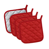 Maxbell 4 Pieces Kitchen Pot Holders 6.89x6.89inch Machine Washable Coaster Hot Pads Red