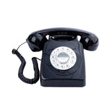 Maxbell Rotary Dial Landline Phone Dining Room Living Room Corded Landline Telephone Black