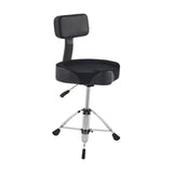 Maxbell Drum Throne with Backrest Portable Saddle Drum Seat for Adults Drummers Kids