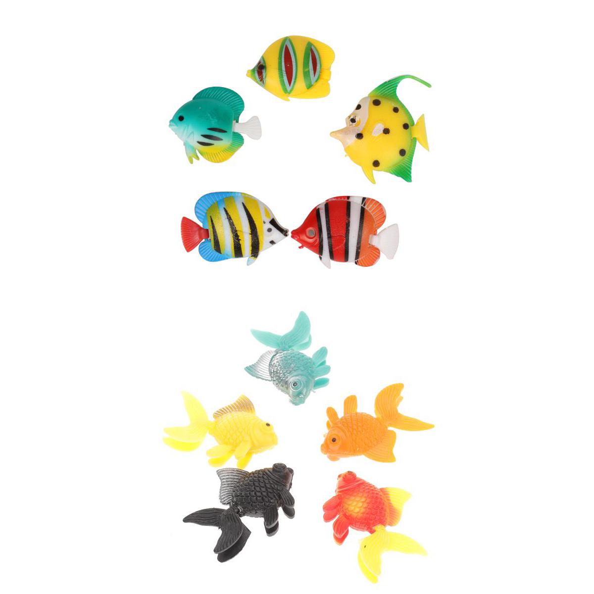 Maxbell 10Pcs Artificial Swimming Moving Fish for Aquarium Fish Tank Ornament Decor