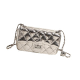 Maxbell Women PU Leather Shoulder Bag Armpit Bag Chic Purse for Vacation Work Travel Silver