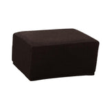 Maxbell Jacquard Storage Ottoman Cover Footstool Slipcover Protector Dark Coffee