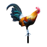 Maxbell Rooster Garden Stake Yard Sign Realistic Yard Art for Lawn Pathway Courtyard 21.5cmx25cm