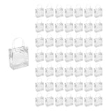 Maxbell 50 Pieces Clear Gift Bags Crafting PVC Treat Bags for Birthday Wedding Party Height 16cm