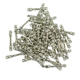 Maxbell 100x Silver Straight Bar Connectors Beads Charms Jewelry DIY Making Findings - Aladdin Shoppers