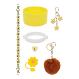 Cup Accessory Set Cute Keychain Charms for Outdoor Activities Travel Handbag Yellow