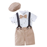 Summer Baby Boy Gentleman Suit Baby Boy Bow Tie for Home Birthday Daily Wear Height 59 to 66cm