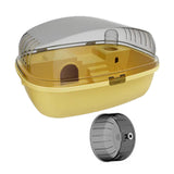 Maxbell Large Hamster Cage Rabbit Rats Transparent Hedgehog Portable Hamster Habitat Yellow