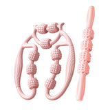 Maxbell 2 Pieces Massage Roller Multifunctional Muscle Roller for Arms Indoor Sports pink