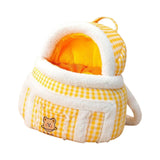 Portable Cat Carrier Bag Backpack Breathable Pet Cage Warm for Walking Yellow 32x25x40cm L - Aladdin Shoppers