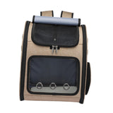 Maxbell Pet Carrier Backpack Pet Travel Bag for Hiking Travel Small Medium Sized Pet Brown