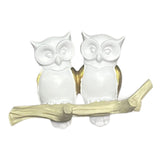 Maxbell Owl Wall Hook Decoration Cute Creative Walls Rack for Bedroom Porch Household 2 Hooks