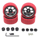 Maxbell Plastic RC Wheel Rims and Tires Kit RC Car Tires Update Accessories