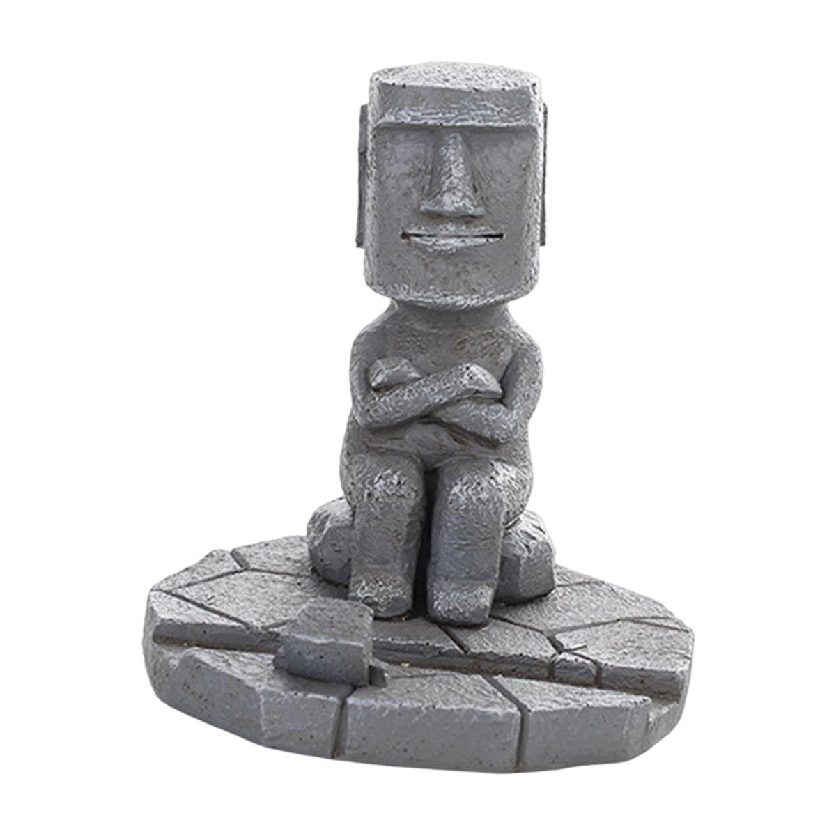 Maxbell Maxbell Easter Island Statue Mobile Phone Holder for Fish Tank Desk Home Office Grey