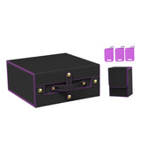 Maxbell Slab Card Holder Organizer Sturdy Trading Card Box for Bgs Baseball Card black purple