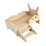 Maxbell Maxbell Wooden Guinea Pig Bed with Steps Hideout for Bearded Dragons Hedgehogs Bunny
