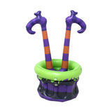 Maxbell Halloween Witch Legs Inflatable Cooler Cauldron Portable for Home Summer Bar