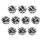 Maxbell 20 Pieces Metal Owl DIY Bracelet Connector Spacer Charm Beads Silver & Gold