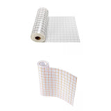 Maxbell Grey&Orange Grid Clear Transfer Paper Tape Roll for Vinyl Crafts Hobby