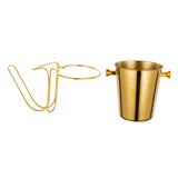 Maxbell Desktop Ice Bucket Stand Champagne Bucket Holder for Picnic Cocktail Parties Gold