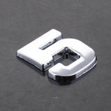 Maxbell 3D DIY Metallic Number 5 Alphabet Sticker Car Emblem DIY Figure Badge Decal - Aladdin Shoppers