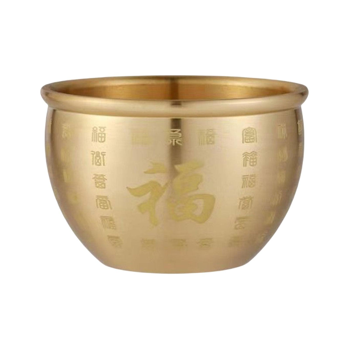 Maxbell Maxbell Brass Feng Shui Bowl Rice Vat Treasure Bowl Cornucopia Money Pot Ornament L