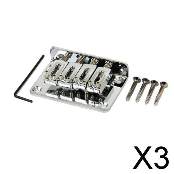 Maxbell 3xSilver Four String Bass Ukulele Bridge