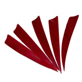 Maxbell 5 Pieces Shield Cut Archery Hunting Arrow Feather Fletching DIY Red Left - Aladdin Shoppers