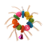 Maxbell Maxbell Hanging Chew Toy Parrot Chewing Toy with a Bell Teeth Care Treat and Chew ##8