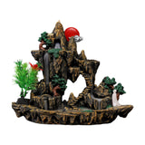 Maxbell Rockery Flowing Water Backflow Incense Burner Resin Incense Holder for Study B