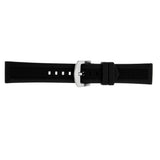 Maxbell Black Silicone Rubber Sport Replacement Watch Band Strap 21mm Silver - Aladdin Shoppers