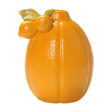 Maxbell Fruit Shaped Ceramic Flower Vase Home Decor Unique for Bedroom Shelf Wedding Orange 10.2cmx12.3cm