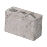 Maxbell Toothbrush Organizer 3 Slots Bath Accessory for Stationery Toothpaste Shower Light Gray