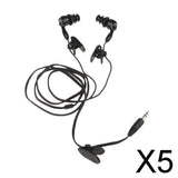 Maxbell 5x3.5mm Waterproof Earphone Headphone Stereo Swimming for MP3 Radio iPod Black