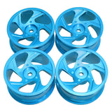 Maxbell RC Metal Wheel Rim Hubs 52mm 1/12 Stylish Aluminum Rims for MN128 MN86S Blue