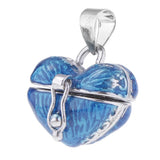 Maxbell 4 Pieces Locket Heart Cremation Keepsake Urn Pendant Human Pet Memorial